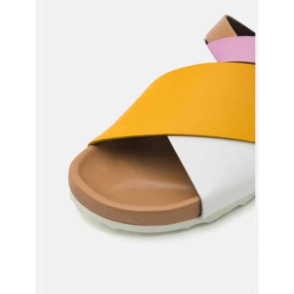 Pierre Hardy Multicolor Leather Slide Sandals - Yellow, Pink, White - Picture 5 of 5